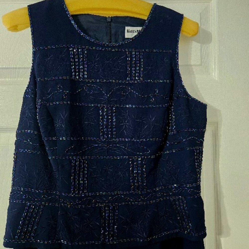 Karen Miller New York sleeveless beaded gown. Size 16